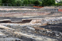 
Cyfarthfa Ironworks coke ovens, panorama right, September 2013